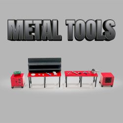  American Diorama Metal Tools Set A